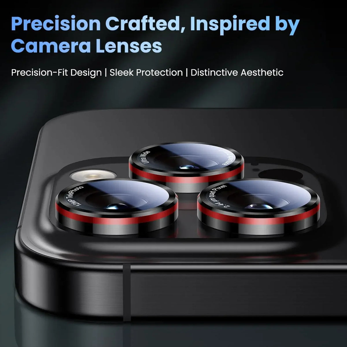 9D HD Metal Ring Camera Protector for IPhone 17 Pro Max Air 16 15 Plus Clear Scratch Proof Full Cover Lens Glass Tempered Film