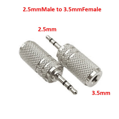Jack 3.5 mm to 2.5 mm Audio Adapter 2.5 mm Male to 3.5 mm Female Plug Connector for Aux Speaker Cable Headphone Jack