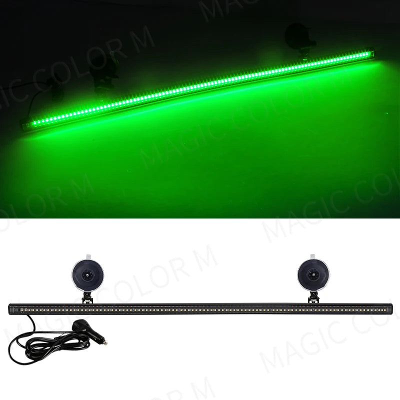 96 LED 3030 Beads Front Windshield Car Strobe Lamp Bar Traffic Signal Flashing Lamp Auto Roof Top Warning Light 12V Waterproof