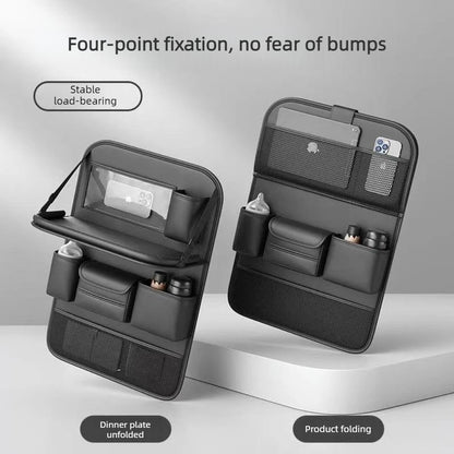1Pcs 2026 New Car Seat Back Organizer Storage Bag Foldable Tray Tablet Holder Tissue Box for Auto Back Seat Travel Accessories