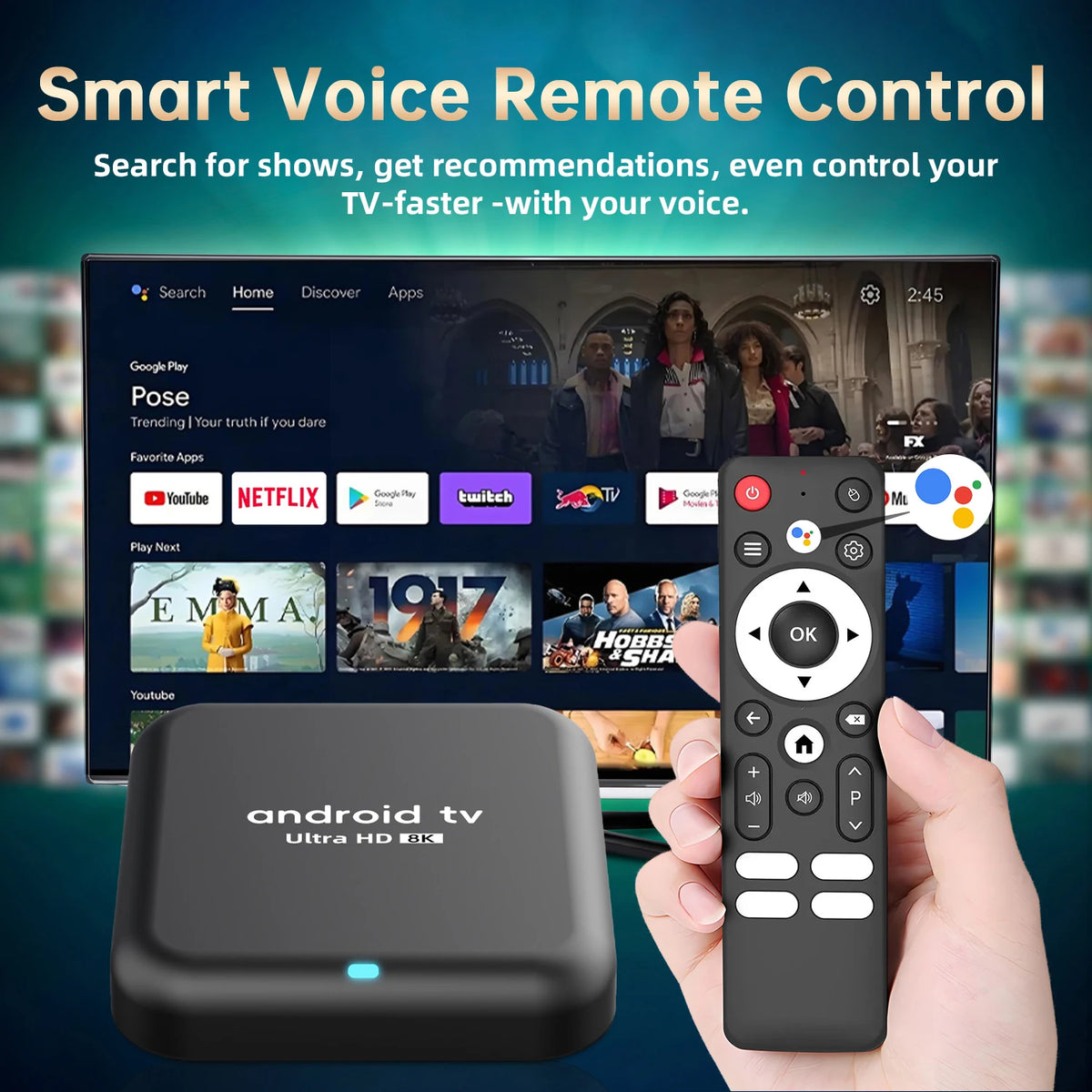 Smart TV Box 2026 Android 16 Q18 RK3518 Dual Wifi 5G Wifi6 Google Assistant 8K Video BT6.0 Netflix 8GB 128GB 256GB Media Player