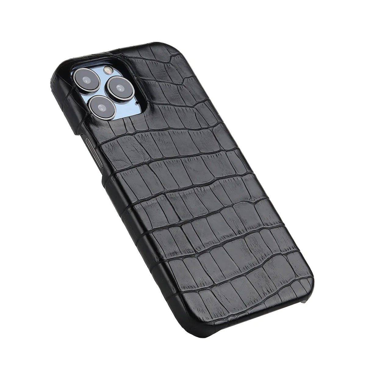 Ultra Thin Crocodile Leather Back Case For iPhone 17 16 15 14 13 Pro Max Shockproof Cover