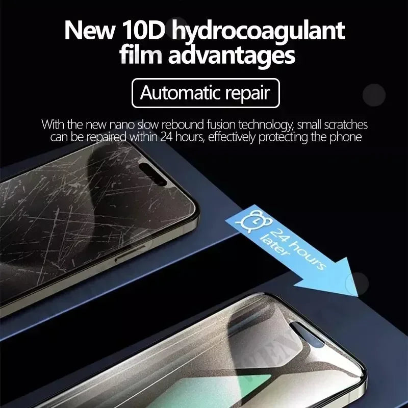 5 Pcs Hydrogel Film For iPhone 17 16 16e 15 14 13 12 11 Pro Max Plus 12 13 Mini 7 8 Plus SE XR XS Full Cover Screen Protector