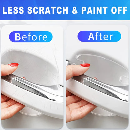 Invisible Transparent Car Door Handle Bowl Scratch Protective Stickers Silicon Rearview Mirror Anti-collision Protection Strip