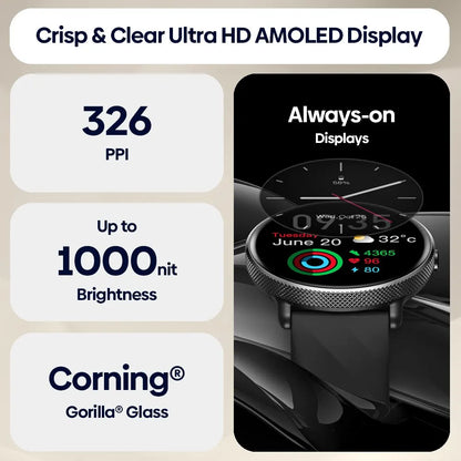 Zeblaze GTR 3 Pro Voice Calling Smart Watch 1.43" AMOLED Display 316L Stainless Steel Frame Fitness Tracking Smartwatch