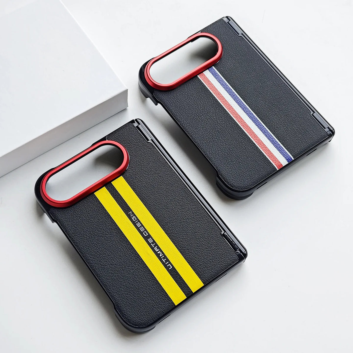 Business Premium Anti‑Scratch PU Leather Foldable Phone Case for IPhone Duo  Slim Hard Shockproof Full‑Edge Protective Cover