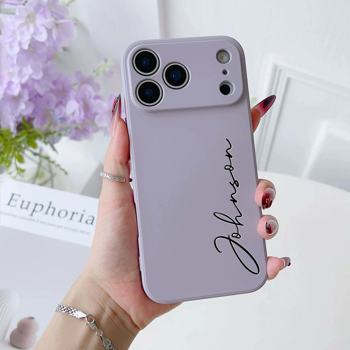 Personalized Custom Letters Name Colorful Soft Liquid Silica Gel Phone Case For iPhone 11 12 13 14 15 16 17 18 Pro Max 17Air