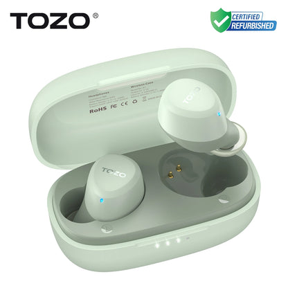 Refurbished TOZO TWS Earbuds in-Ear Wireless Bluetooth Headsets with With Mic Touch Control Sport Waterproof for Iphone Android
