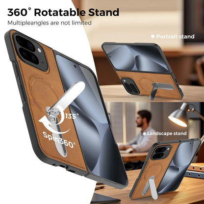 Magnets Magnetic For Magsafe PU Leather Case For Google Pixel 10 Pro Fold Wireless Charging Shell