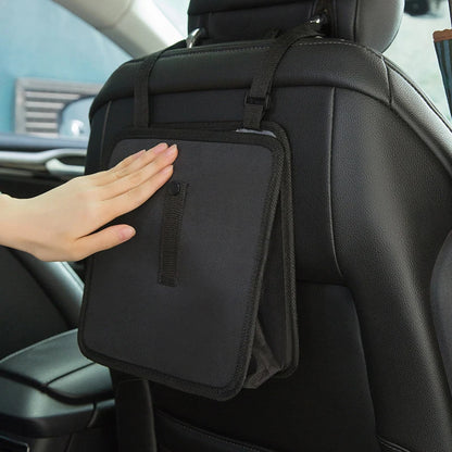 Car Trash Can Back Seat Hanging Organizer Collapsible Box Waterproof Garbage Bin Universal for Auto SUV Truck Interior Storage