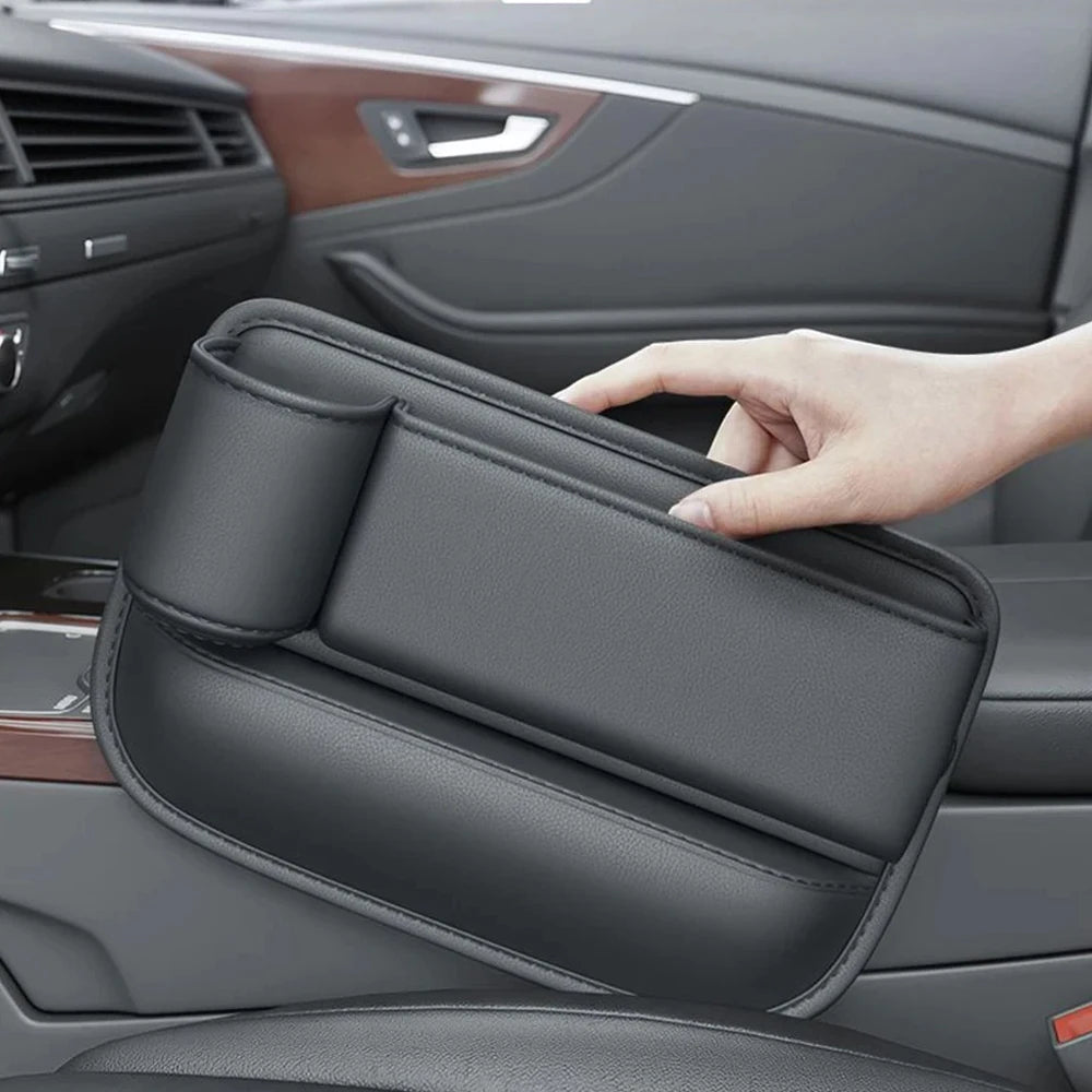 Car Seat Gap Water Cup Holder Leather Universal Crevice Side Storage Box Driver Front Auto Seat Gap Filler Organizer In the Car