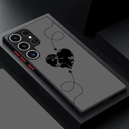 Line Airplane Topographic Back Phone Cover Case for Samsung Galaxy S9 S24 FE S22 Plus S25 Edge S21 S23 Ultra S20 S10