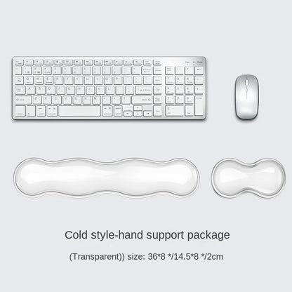 Silicone Keyboard Mouse Wrist Rest Support Ergonomic Wave Hand Pad Cushion Comfortable Soft For Gaming Office PC Computer Laptop