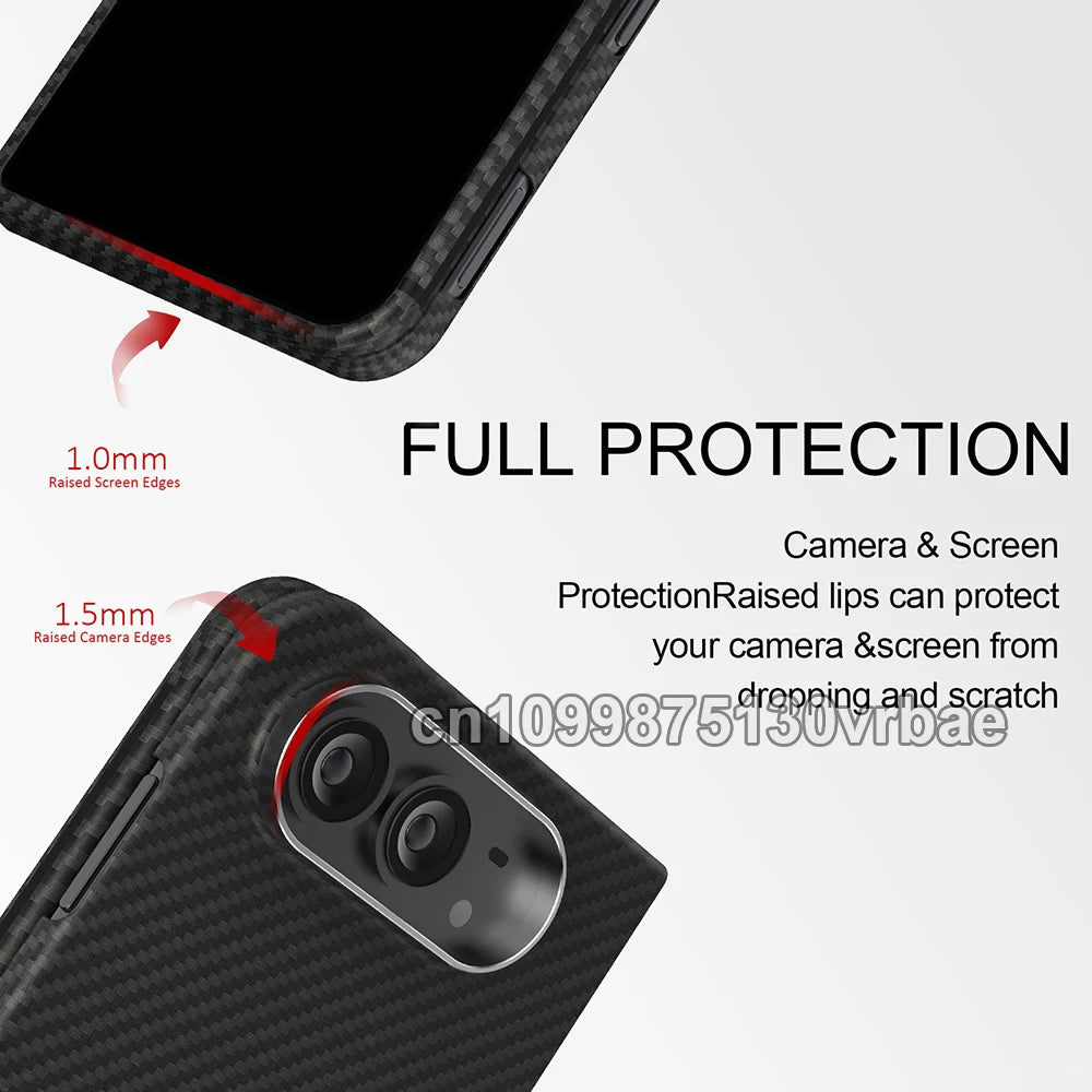 Suitable for iphone duo case,carbon fiber Kevlar aramid fiber hard shell,lightweight magnetic Slim light black cover premium