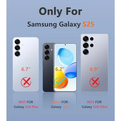 for Samsung Galaxy S25 Case: Dual Layer Heavy Duty Cell Phone Protective Cover Shockproof Rugged with Non-Slip Textured - Milit