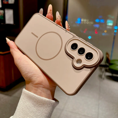 Luxury Matte PC Case For Samsung Galaxy A57 A37 A17 A18 A56 A36 A26 A16 5G 4G S26 S25 S24 S23 Plus A 57 For Magsafe Charge Cover