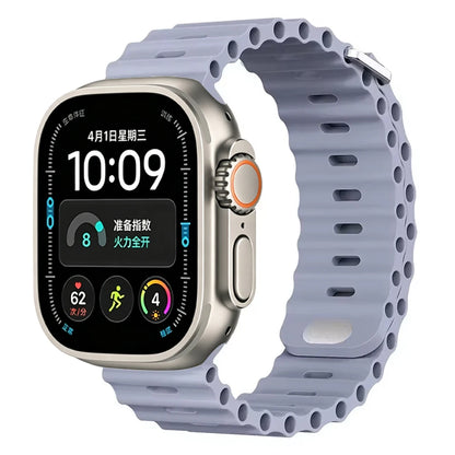 Ocean Silicone strap For Apple Watch Ultra 4 3 2 1 Band 49mm 12 11 10 9 8 7 46mm 45mm 41mm band iWatch 6 5 4 SE3 44mm 40mm 42mm