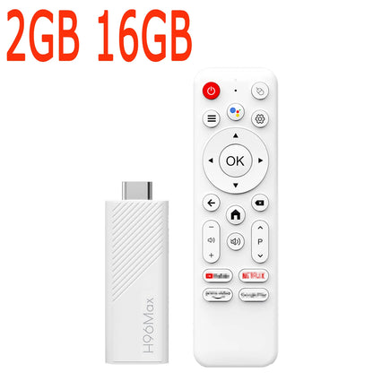 Android TV Stick H96 Max H313 Allwinner Quad Core 4K Wifi6 BT Voice Assistant Remote Control Media Player Smart TV Box