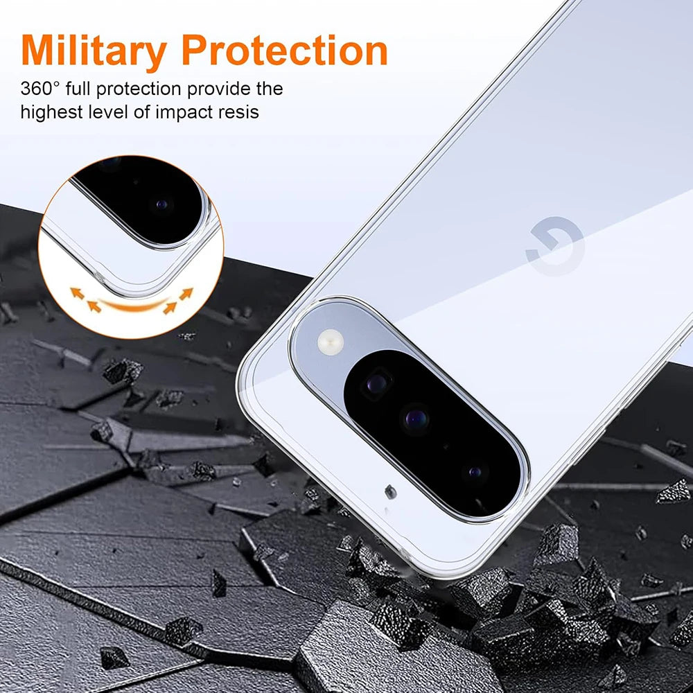 Ultra Thin Transparent Silicone Soft Case For Google Pixel 10 9 Pro XL 9A Clear Slim Shell For Google10 Back Cover Shockproof
