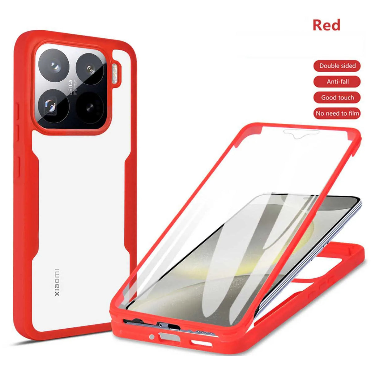 For Xiaomi 15T 14T 13T Pro Anti Fall 360 Fully Wrapped Phone Case For Xiaomi 17 Pro Max 15Pro 14 15 Ultra Transparent Phone Case
