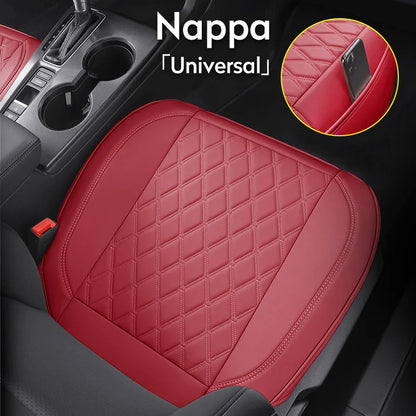1PCS Nappa Leather Car Seat Cover Waterproof Wrap Around Bottom Seat Cushion Durable Car Seat Protector Universal Auto Seat Pad