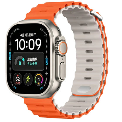 Ocean Silicone strap For Apple Watch Ultra 4 3 2 1 Band 49mm 12 11 10 9 8 7 46mm 45mm 41mm band iWatch 6 5 4 SE3 44mm 40mm 42mm