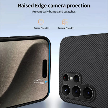 Luxury Matte Carbon Fiber Magnetic For Magsafe Armor Phone Case Samsung S26 Ultra S25 S24 FE S23 S22 Plus S21 S20 FE A56 A36 A26