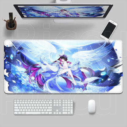 Kawaii Genshin Impact Columbina Mouse Pad Gaming Locking Animal Edge Big Computer Game Large Rubber Art Mousepad Laptop Desk Mat