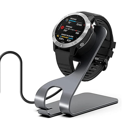 Metal Charger Station for Garmin Fenix 8pro 5 6 7 7X Charging Dock for Garmin Instinct/ Approach S60/ Venu 2 2S /forrunner 245