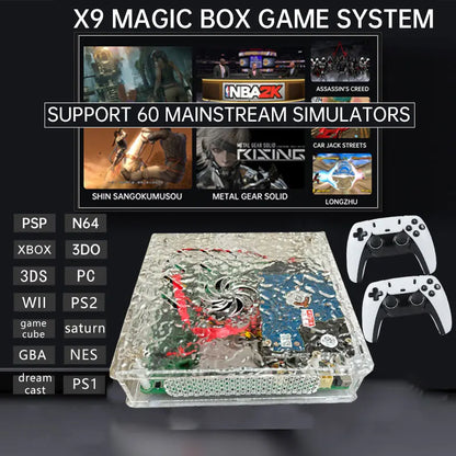 LZAKMR X9 Retro Game Console 1TB 70,000+ Games | 60+ Emulators | 4K HD Output | For WII PSP PS2 XBOX Plug & Play Home Game Box