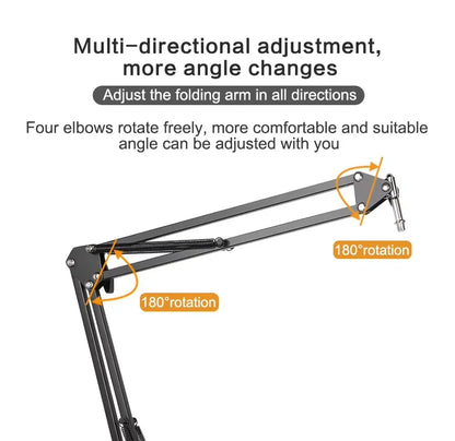 NB-35 Microphone Stand Professional Scissor Arm Stand With Microphone Pop Filter For Mic Bracket With Shock Mount