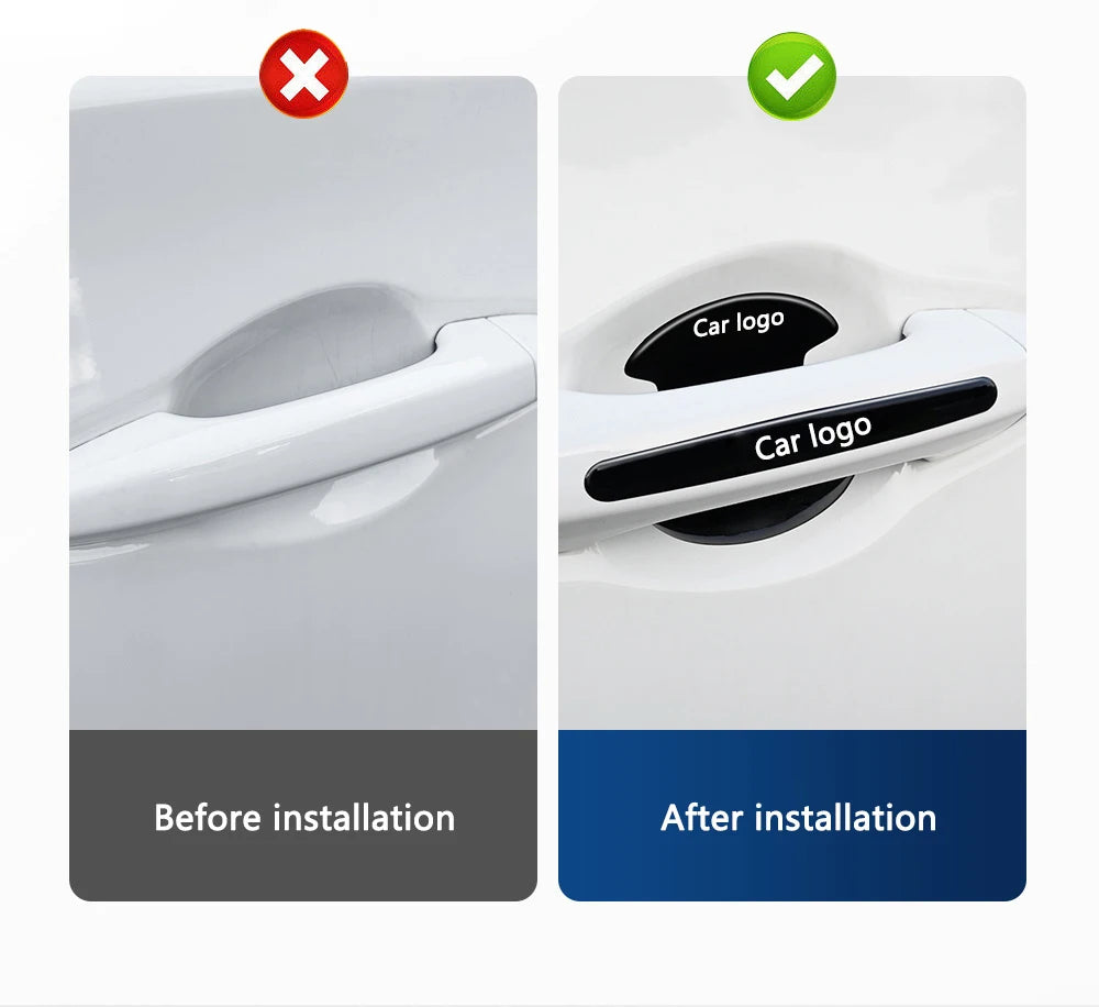 BYD Logo Car Door Handle Protector Anti-Scratch Door Bowl Sticker Auto Exterior Decoration Accessories