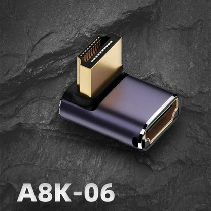 8K HDMI-compatible 2.1 Cable Connector Adapter 270 90 Degree Angle 2 Pieces Male To Female Converters Cable Adaptor Extender 3D
