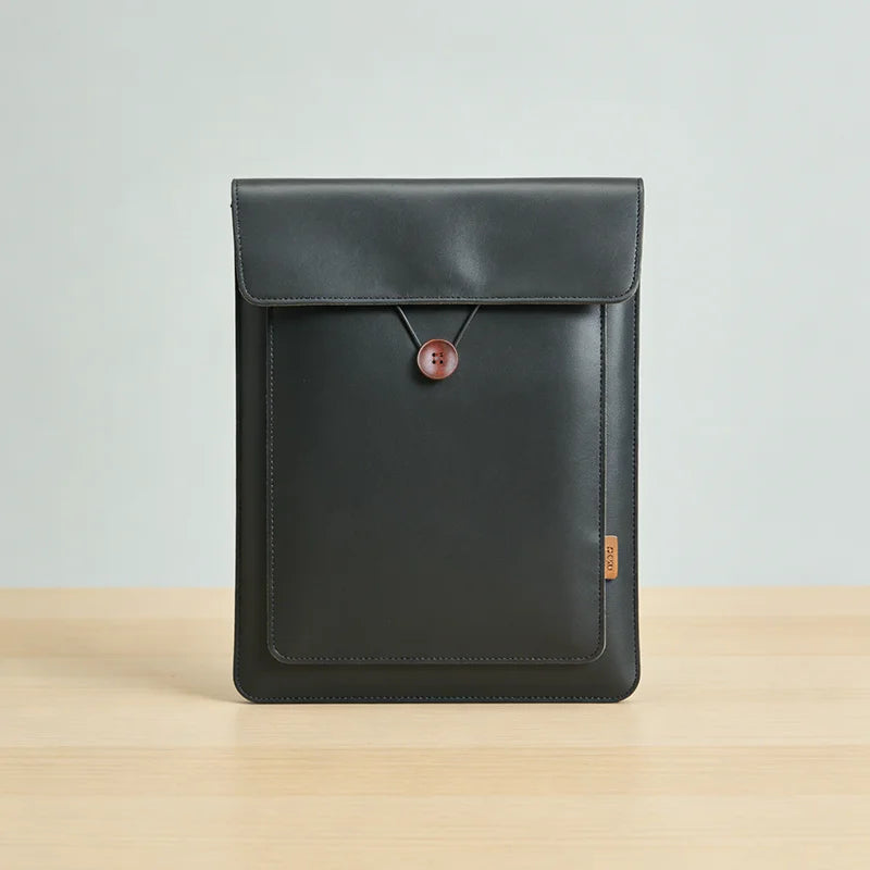 2 Pockets For Accessory  13/14/15/16 Inch Laptop Bag Cover PU Sleeve Case For MacBook Pro Air 13.3 13.6 MateBook 14 XPS 13 15