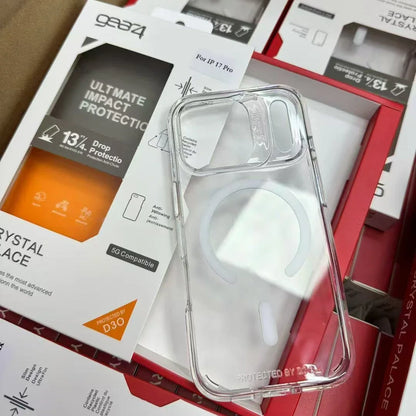 Gear4 Clear Armor Shockproof for Magsafe Case for IPhone 17 Pro Max Air 16 15 14 13 Pro Wireless Charging Ott-Box Phone Cover