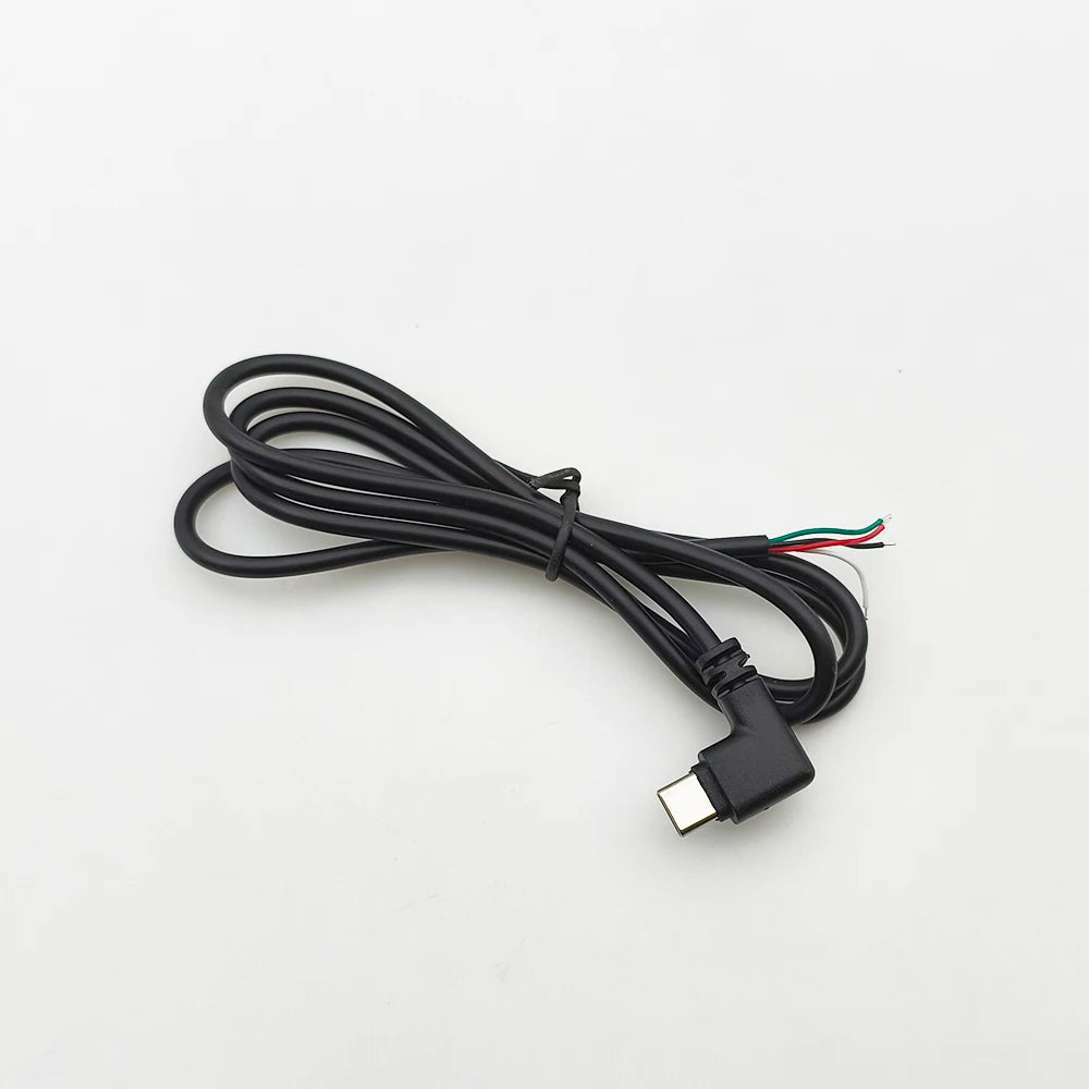 1/5Pcs Right Angle 2Pin 4Pin Wire USB Type C/Micro USB Male Plug Power Supply Charger Connector DIY Repair Cable 0.25m 0.3m 1m
