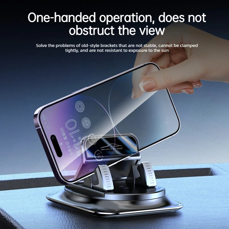 2026 New Car Phone Mount Anti Slip Silicone Dashboard Phone Holder 360-Degree Free Rotation Universal Head-Up Navigation Holder