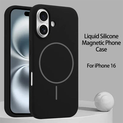 Luxury Original Liquid Silicone For Magsafe Case For iPhone 17 16 15 14 13 12 11 Pro Max Magnetic Wireless Charging Soft Cover