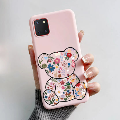 For Samsung Galaxy Note10 Lite Case SM-N770F 6.7'' Cute Bear Cartoon Cat Cover Soft TPU Phone Case For Samsung Note 10 Lite Bags