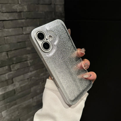 Leather Texture Shockproof Case For iPhone 16 15 14 13 12 Mini 11 Pro XS Max X XR 7 8 Plus SE Plain Matte Silicone Cover Bumper