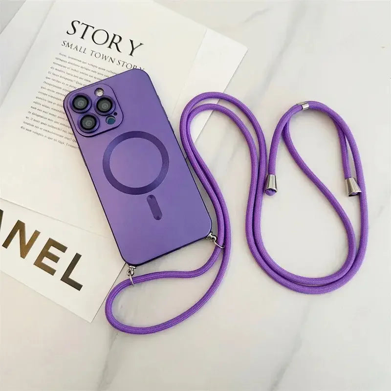 Fashionable Cross-System Magnetic Protective Case, Compatible with iPhone 17 16 15 14 13 12 11 Pro Max, Compatible with 17 Air Magnetic Soft Back Case, Magnetic Charging Accessories, Cross-System Compatibility, iPhone Magneti