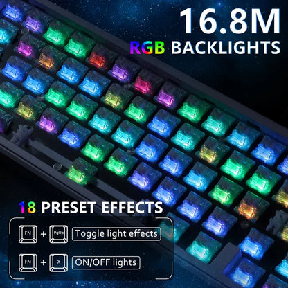 ATTACK SHARK X65 HE 65% Wired Gaming Keyboard with 8000 Hz Polling Rate, 0.01mm RT Accuracy, PBT Keycaps, QMK Driver, RGB