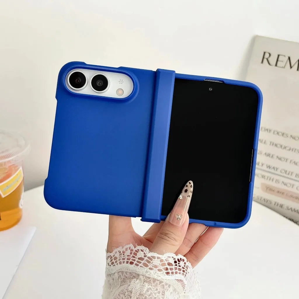Candy Colorl Hard Shell PC Hinge Protection Shockproof Phone Case For iPhone Duo 2026 Bumper Protective Front and Back Cover