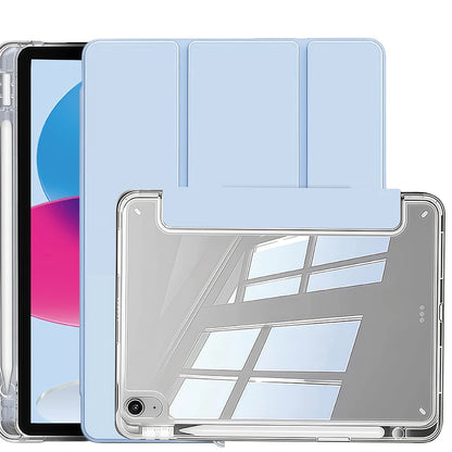 Case for iPad (A16) 11th Gen, 10th Gen, 11-inch 2025, iPad 9th/8th/7th/6th/5th gen, iPad Air Crystal Clear Case with Pencil Slot