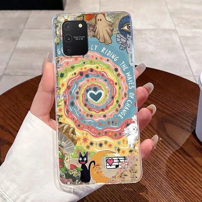 Casing For Samsung S10 Lite Case G770F Aesthetic Cute Cat Fashion Transparent Back Cover For Samsung Galaxy S10 Lite Phone Case