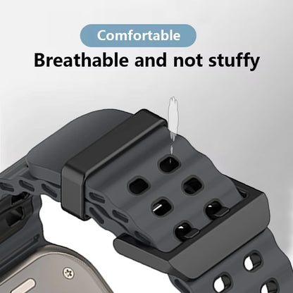 Ocean strap For Apple Watch Ultra 2 Band 49mm 46mm 45mm 44mm Two-Tone Sports Silicone Bracelet iWatch series 10 9 8 7 6 SE band