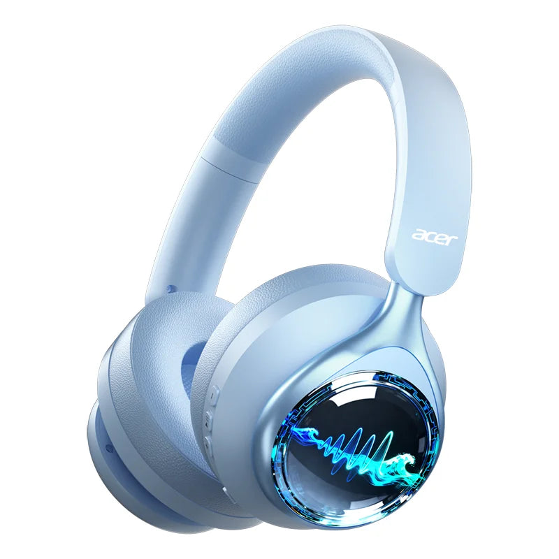 Acer Wireless Bluetooth 6.0 Headphones RGB Cool Lighting Foldable Over-Ear Headphones Stereo Effects for Travel Home Office