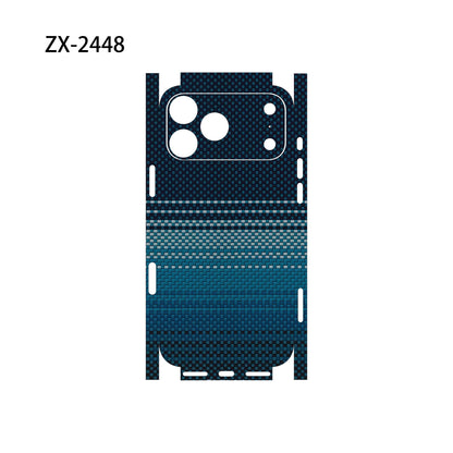 For Apple iPhone 17 16 15 14 IPhone13 Pro Max Full Body Wrap Decal Skin 3D Plain Color Rear Protective Sticker Film