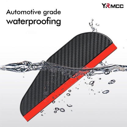 2PCS Car Carbon Fiber Sun Visor Shade Cover Universal Rearview Mirror Rain Eyebrow for Cars Safe Driving Decorate Accessories