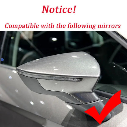 Black For Seat Leon 5F MK3 ST Cupra 2013-2020 Ibiza MK5 Arona 2017-2018 Car Side Rearview Mirror Cover Accessories